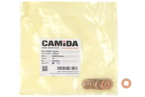 Шайба форсунки медная ВАЛДАЙ дв. Cummins ISF3.8 5288374 170224 CAMIDA