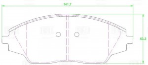 Колодки торм. для а/м Chevrolet Aveo T300 (11-)/Cobalt (13-) диск. перед. (керам PF 4194CR TRIALLI