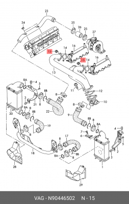 Кольцо уплотнительное VW AUDI SEAT SKODA OE N 904 465 02 VAG