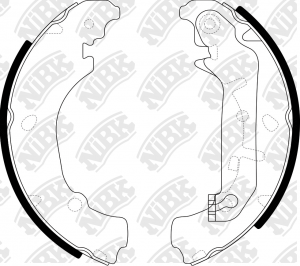Колодки тормозные FORD Fiesta (00-) задние барабанные (4шт.) NIBK FN3421 NIBK