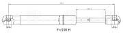 Упор газовый (амортизатор) SsangYong Kyron (05-) (капота) (GS 1701) GS1701 TRIALLI