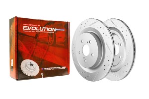 Задний тормозной диск Evolution с перфорацией и насечками, в покрытии GEOMET CBR3547 POWERSTOP