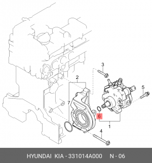 Уплотнительное кольцо топливного насоса 331014A000 HYUNDAI KIA