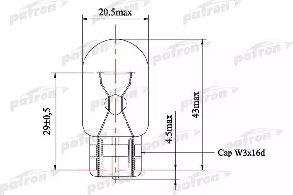 Лампа накаливания (10шт в упаковке) W21W 12V NVA CP W3x16d  PLW21W PLW21W PATRON
