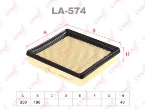 Фильтр воздушный подходит для HONDA Civic 1.5-1.6 94-01/Integra 1.5 96-01/CR-V/2 LA-574 LYNXAUTO