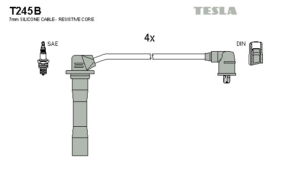 к-кт проводов!\ Mazda 323 1.9i 98-04 T245B TESLA