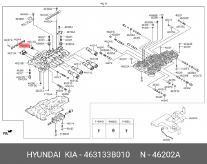 Клапан электромагнитный HYUNDAI Equus (08-),Genesis (07-) KIA Mohave (07-),Quori 463133B010 HYUNDAI KIA