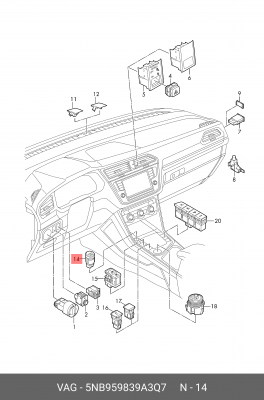 VW TIGUAN (2017>) 5NB959839A3Q7 VAG