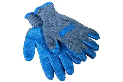 перчатки! двойные Зима с 1-слойным латексным обливом (10 р., серые с синим)\ BRX0050009 BRIX