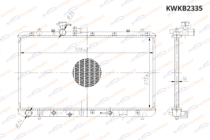 Радиатор охлаждения Suzuki SX4 1.5-1.6 (06-14) AT KWKB2335 KWKB2335 KORWIN