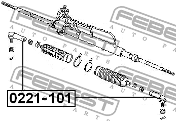 Наконечник рулевой 0221-101 0221-101 FEBEST