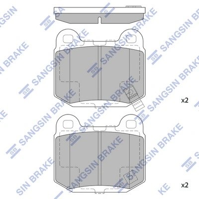 Колодки задние SUBARU FORESTER 13- SP1495 SP1495 SANGSIN
