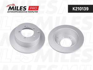 Диск тормозной (серия PRO с антикоррозионным покрытием) MITSUBISHI LANCER 00/OUT K210139 MILES