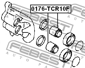 Поршень суппорта тормозного переднего 0176-TCR10F FEBEST