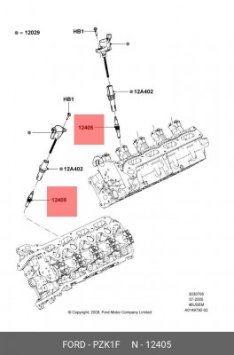 Ford USA,Свеча зажигания SP-547 PZK-1F PZK1F FORD