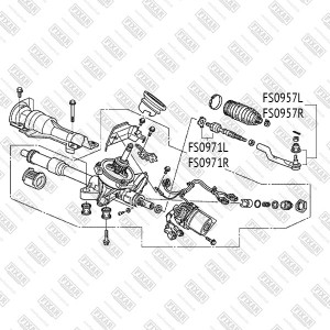 наконечник рулевой правый!\ Honda Civic 06> FS0957R FIXAR