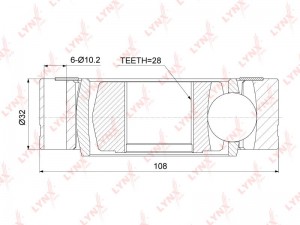 ШРУС внутренний подходит для VW Transporter IV 1.9D-2.5D 90-03 CI-8002 CI-8002 LYNXAUTO