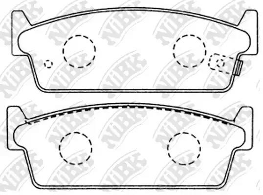 Колодки тормозные NISSAN 200 SX (88-93) задние (4шт.) NIBK PN2200 NIBK