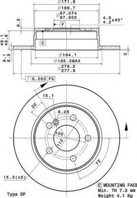 Диск тормозной Brembo Painted Disc 08.A737.11 08.A737.11 BREMBO