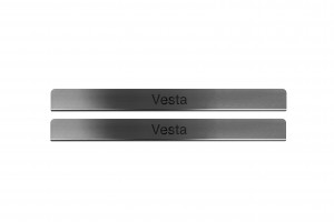 Накладки на пороги ВАЗ Vesta нерж. (к-т 2 шт) LECAR018010708 LECAR