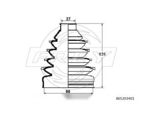 Пыльник ШРУСа BMW 3 (E46) внутреннего FREY 865203401 FREY