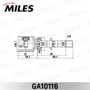 ШРУС внутренний TOYOTA RAV4 ACA3# 05-12/ESTIMA GSR5# 06- (GSP 659108) GA10116 GA10116 MILES