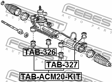 Сайлентблок TOYOTA Picnic (01-05) рейки рулевой FEBEST TAB-327 FEBEST