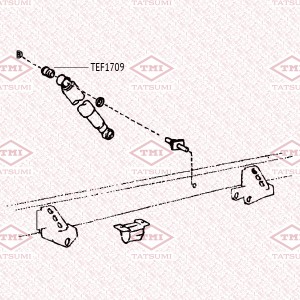втулка задн. амортизатора!\ MITSUBISHI L200 05>, TOYOTA Hilux/Dyna/Liteace/Towna TEF1709 TATSUMI