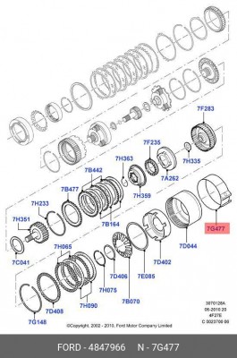лента тормозная АКПП! на 4F27E\ Ford/Mazda 4847966 FORD