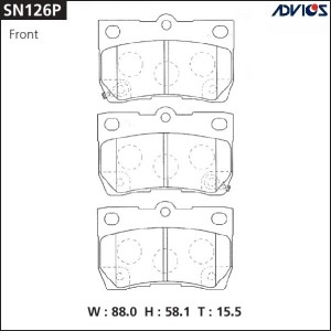 Дисковые тормозные колодки ADVICS SN126P SN126P ADVICS
