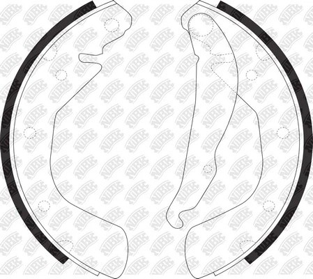 Колодки тормозные барабанные CHEVROLET LACETTI 2005 FN11622 FN11622 NIBK