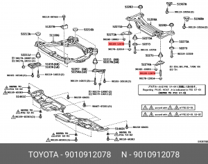 Болт с двухгранной головкой 90109-12078 90109-12078 TOYOTA