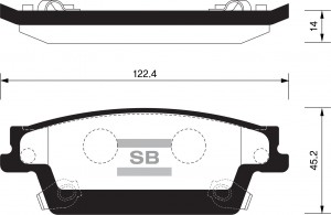 Колодки задние CADILLAC STS 04-12 SP2254 SP2254 SANGSIN