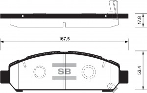 Колодки тормозные передние Toyota Venza 09-11 SP1454 SP1454 SANGSIN