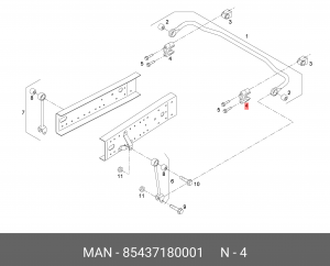 крышка подшипника (втулки) стабилизатора переднего! \MAN 85437180001 MAN