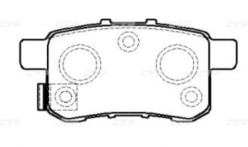 Колодки тормозные HONDA Accord 2006 ~ 2015 ACURA TSX 2010 ~ BYD F6 2008 ~ 2014 з GK0341 CTR