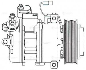 Компрессор кондиционера КАМАЗ 5490 LUZAR LCAC0790 LUZAR