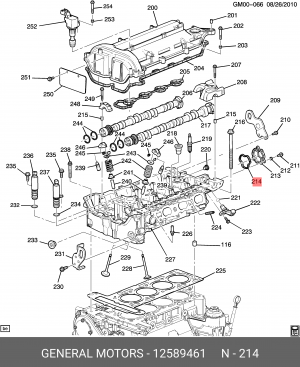 уплотнение головки блока цилиндров!\ Opel Astra J/Insignia A 2.0 08> 12589461 GENERAL MOTORS