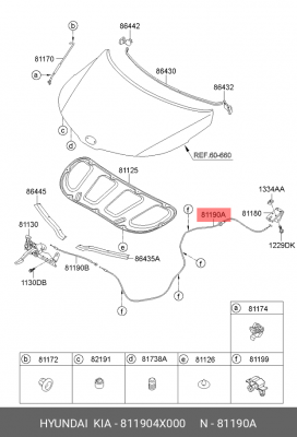 KIA RIO (2011>) 811904X000 HYUNDAI KIA