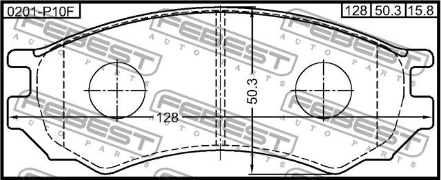 Колодки тормозные NISSAN Primera (90-96) передние (4шт.) FEBEST 0201-P10F FEBEST