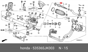 Шайба предохранительная 53536SJK003 53536SJK003 HONDA