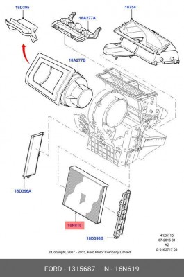 ФИЛЬТР А/С/FILTER A/C 1315687 1 315 687 FORD
