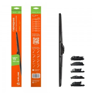 Щетка стеклоочистителя гибридная 380мм (15) 3 адаптера AWB-H-380 AIRLINE