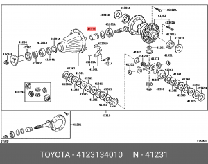 ШАЙБА 41231-34010 41231-34010 TOYOTA