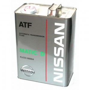 Масло трансмиссионное синтетическое NISSAN ATF Matic Fluid D 4л KLE22-00004 KLE2200004 NISSAN