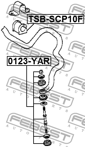 Втулка стабилизатора TOYOTA YARIS (JPP) NCP1,NLP10,SCP10 199­9.01-2005.08 TSB-SC TSB-SCP10F FEBEST