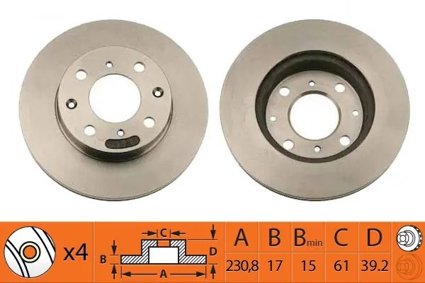 Диск тормозной передний HONDA JAZZ 02- BR28120T BR28120T SB NAGAMOCHI
