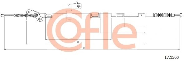 трос ручника левый!диск. L=1425/1190\ Toyota Rav4 5doors 00> 92171560 COFLE