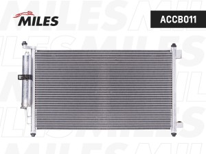 Радиатор кондиционера (паяный) NISSAN NOTE 1.0-1.6 02- / TIIDA 1.6-1.8 07-) ACCB ACCB011 MILES