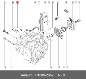 Прокладка пробки поддона RENAULT 7703 062 062 7703062062 RENAULT